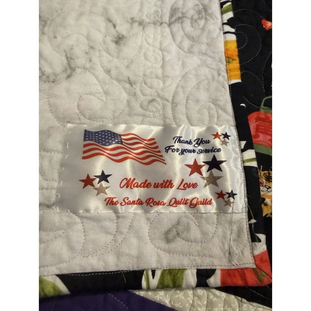 homemade quilt Patchwork Cat Theme 40x50